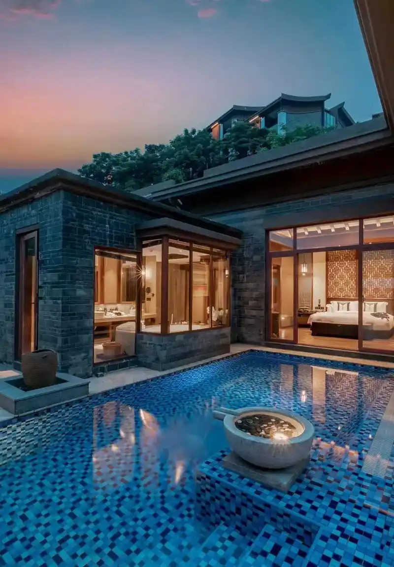 在林间别墅吃年夜饭啦~私密又温馨.#贵阳安纳塔拉度假酒店[话 - 抖音