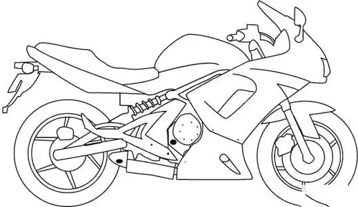 漂亮的摩托车简笔画教程