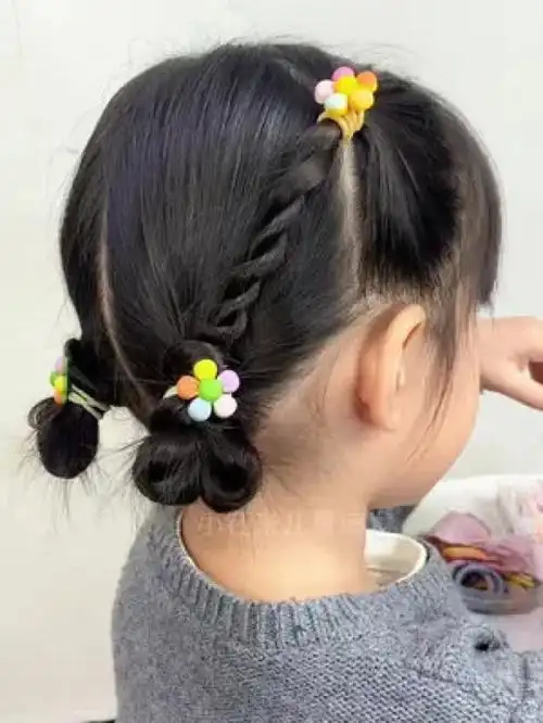 新手入门发型,一看就会简单易上手#儿童编发 #短发宝宝编发 #编发教程