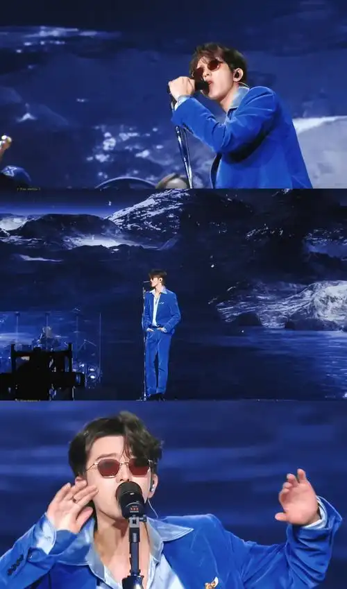 壁纸蓝色系帅气蔡徐坤壁纸