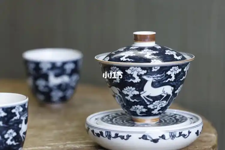 等于堂青花小鹿系列茶器