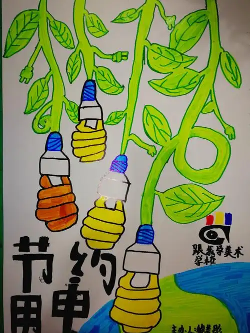 6.25跟我学美术东校区国际动漫班日上《保护环境pop海报》