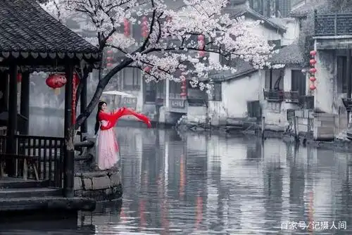 人像摄影组图:烟雨樱花西塘