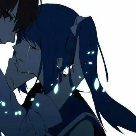 情侣头像漫画风女生流泪的