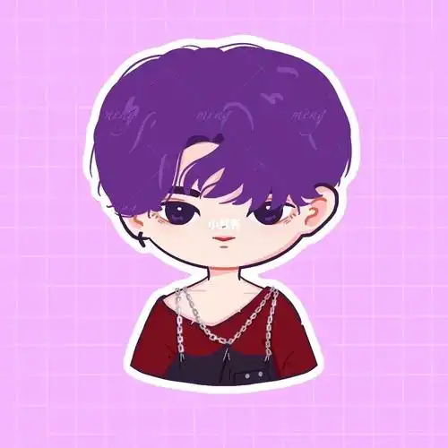 请勿商用二改#手绘头像  #q版人物  #头像  #黄明昊  #justin黄明昊