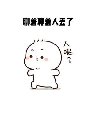 聊着聊着人丢了 #表情包 #艾特你想艾特的人 #皮一下很开心