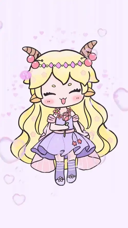 摩羯座原创古风设计卡通公主森林中的魔法公主