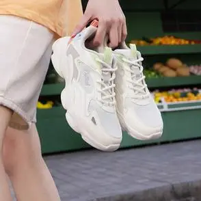 女2024春夏新款老爹鞋女鞋运动鞋361女鞋子跑步鞋百搭软底革面鞋