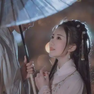 高清一左一右的古风仙气情侣头像图片