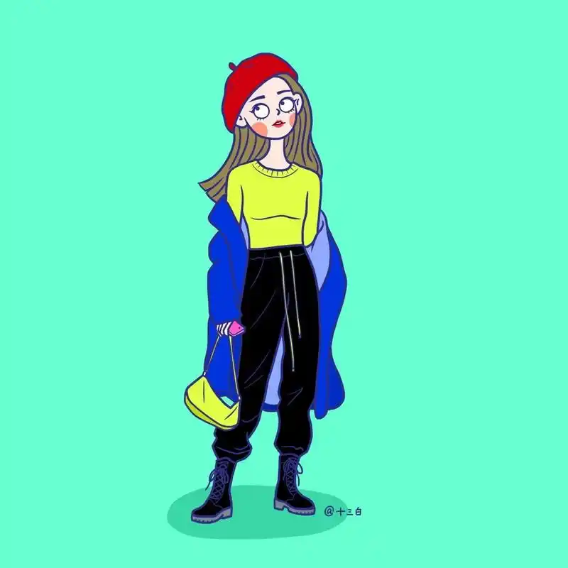 一些男生女生时尚穿搭插画 头像 原创漫画 喜欢就点赞存图哦 #我是