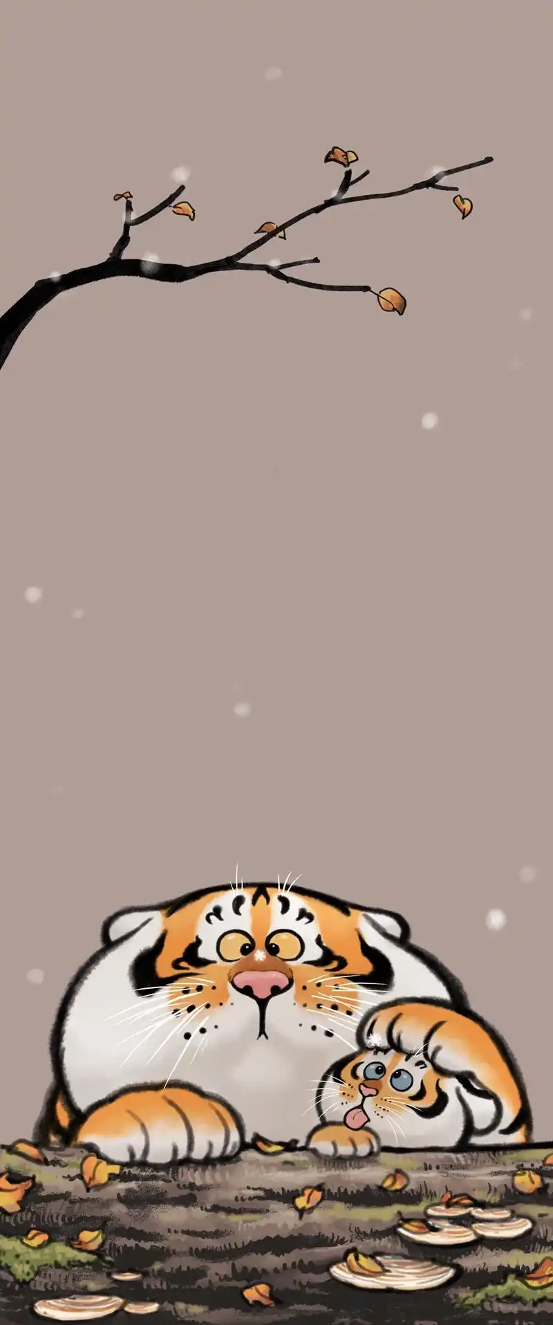 烘托气氛的"虎虎生威"老虎手机壁纸,虎年需要萌虎壁纸来配