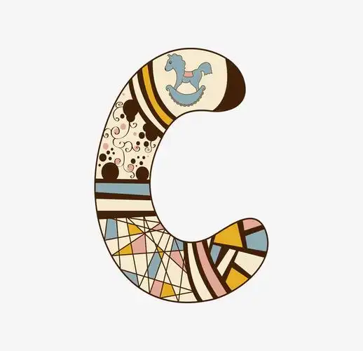 创意卡通装饰英文字母c