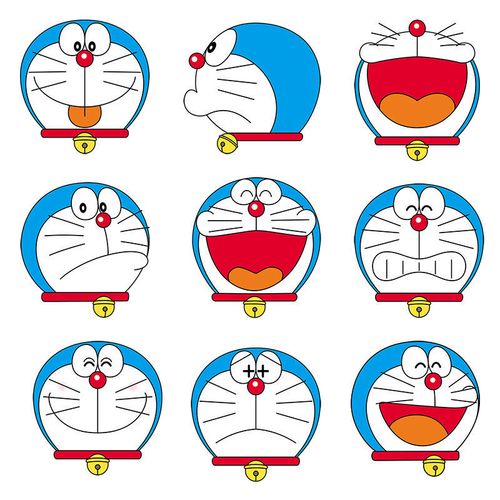 机器猫全系列表情头像个性化防水车贴箱包贴手机贴室内墙贴