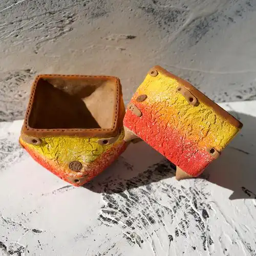 花盆叮当园艺设计木栖一物一拍黑科技多肉手工花盆