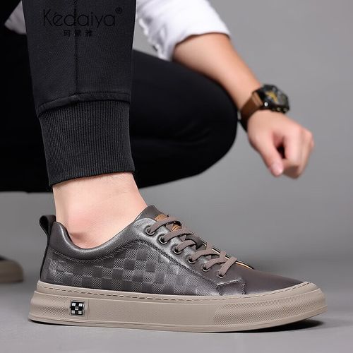 珂黛雅品牌奢侈男鞋2024新款夏季透气鞋子男软底软皮休闲皮鞋男真牛