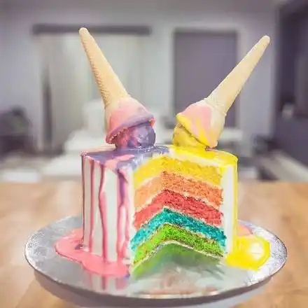 彩虹冰淇淋蛋糕