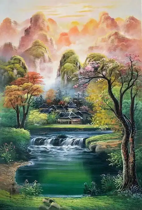 家居艺术山水油画家——邓晓霞