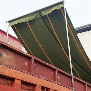 宏阳自卸货车电动盖篷布 渣土车自动篷布厂家 渣土车卷筒式篷布 自卸