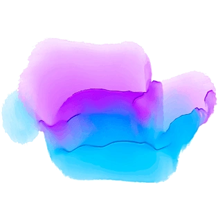 花束pngpsd2000*2000水墨风蓝紫色水彩花圈信息框装饰免扣元素pngpsd