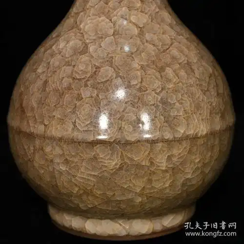 宋官窑系【冰裂纹釉,蒜头瓶】老货收藏