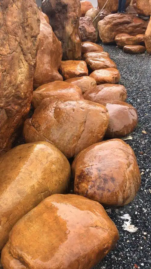 九江市景观石 溪涧点缀鹅卵石 精选鹅卵石