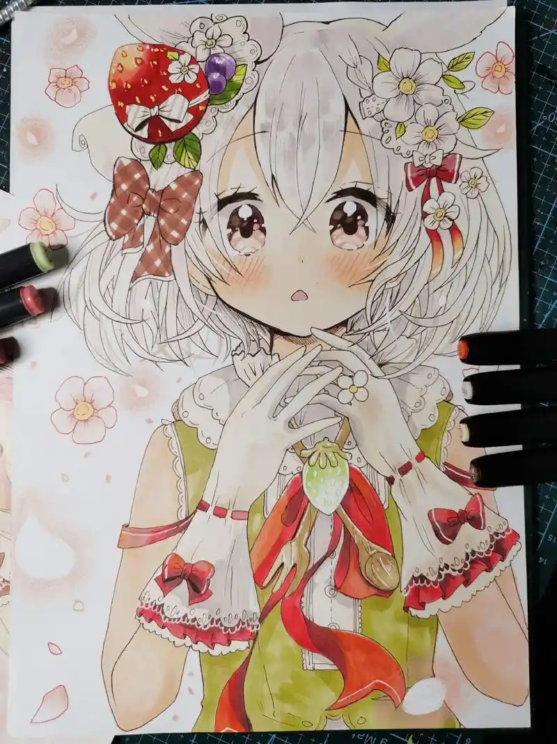 动漫.这个腮红不太美#画画 #动漫人物绘画 #漫画女孩怎么画 - 抖音