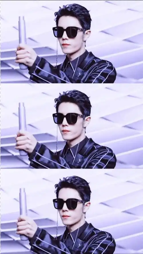 战哥代言墨镜广告里的肖战带着墨镜太帅了我心动了