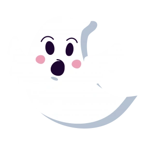 6款可爱动感幽灵矢量素材