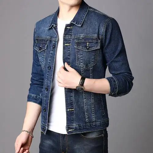 梵克公牛牛仔外套2021春季新款牛仔衣韩版潮男夹克衫修身上衣官方男装