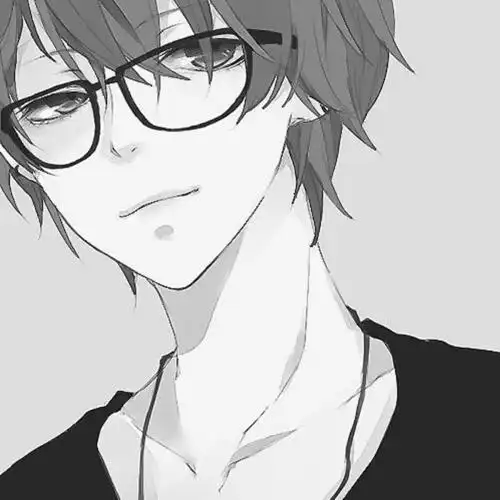 2次元头像男眼镜2次元绝版男头像