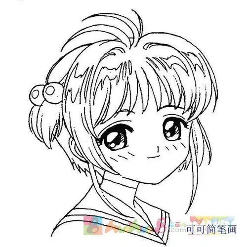 萌的 动漫女孩简笔画 画法 图片q版 人物简笔卡通人物图片可爱q版简笔