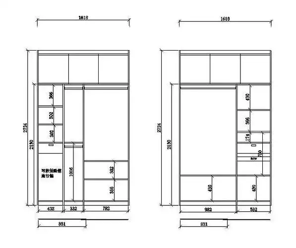 衣柜不知道怎么设计收下这份衣柜图纸清单