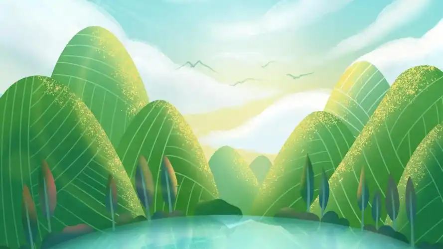 手绘端午节粽子高清壁纸图片