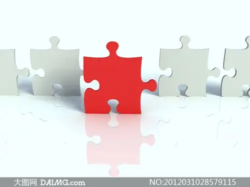 立着的拼图图块创意摄影高清图片