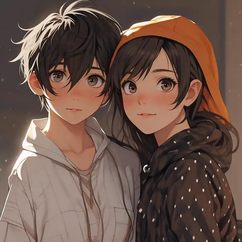 姐弟头像91酷酷弟弟与萌萌姐姐 太喜欢这种姐弟头像啦!