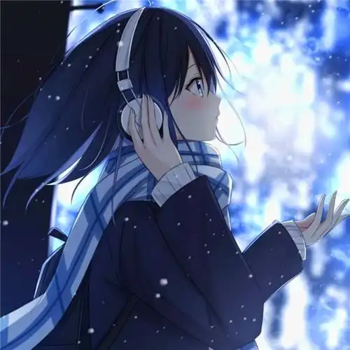 冬日氛围动漫女头 清新高清的冬日围围巾女头动漫图片_女生动漫头像