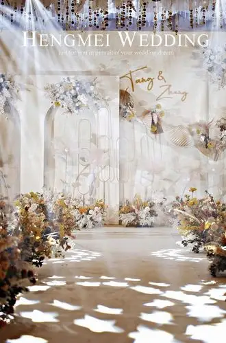 恒美婚礼:简约大气的香槟色系婚礼.