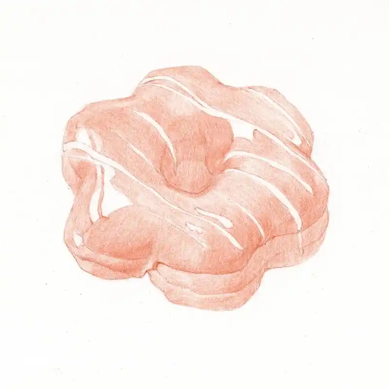 今天就和大家分享彩铅画甜甜圈的步骤 11566第一步:用铅笔轻轻