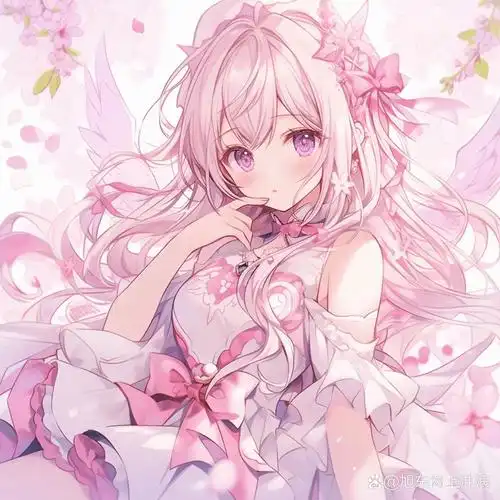 动漫唯美女生头像79粉色梦幻 太美了,完全长在我的审美上!