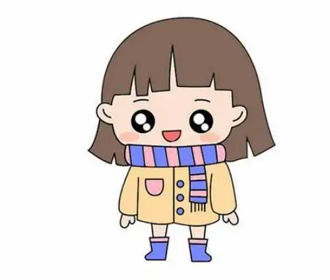 小女孩简笔画漂亮可爱卡通