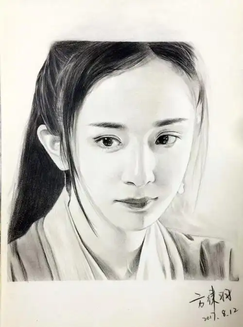 杨幂手绘 素描 人物 明星 肖像画 绣春刀 北斋 三生三世十里桃花 扶摇