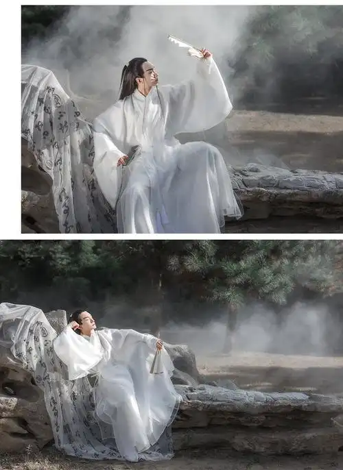 汉服男仙气古装汉服超仙男古风大袖衫男士仙气侠客书生学生春夏款