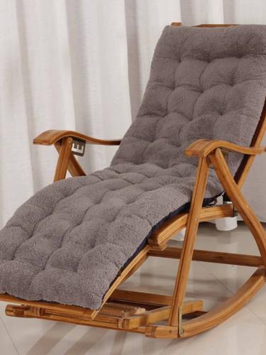 摇摇椅垫子冬天羊羔绒躺椅垫子逍遥椅垫竹坐垫毛绒加厚折叠椅垫