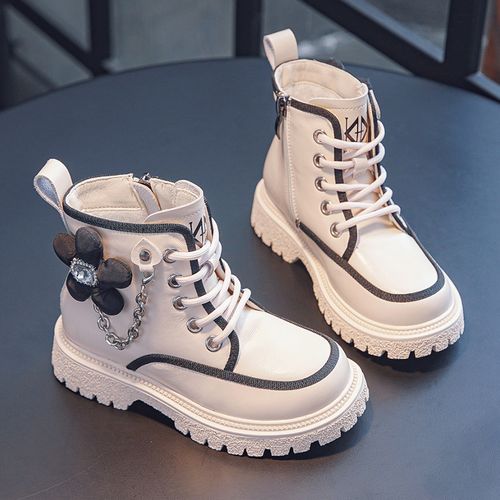 女童马丁2023秋季网红儿童靴子公主短靴小童学生表演皮靴 原价139元