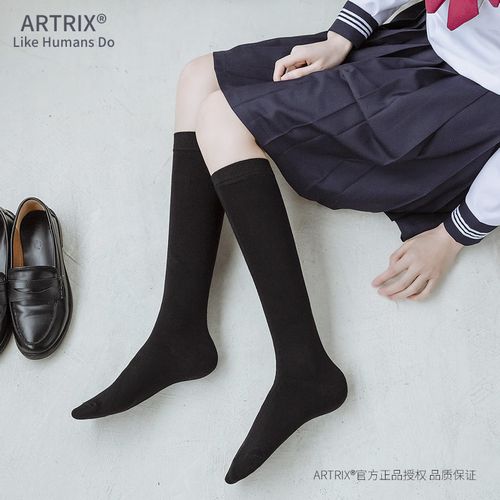jk袜子配jk制服的白色长筒袜黑色小腿袜夏季及膝高筒长袜女韩版