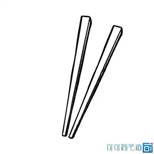 一双筷子简笔画画法图片