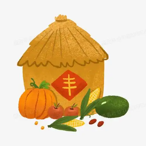 本作品全称为《彩色卡通手绘喜庆粮食大丰收创意元素》,使用adobe