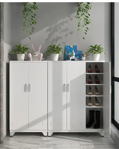 阳台鞋柜防晒防水家用大容量多层鞋架铁皮储物柜带锁杂物收纳柜子12米