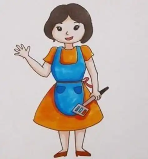 妈妈简笔画简单又漂亮全身,图片,简笔画-学笔画