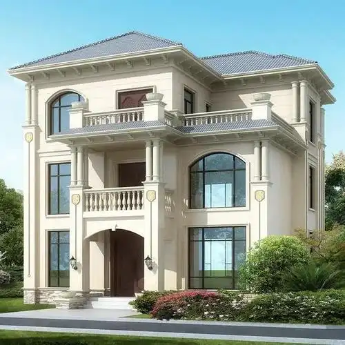 带堂屋设计的三层乡村别墅占地12x12米欧式设计令人惊叹